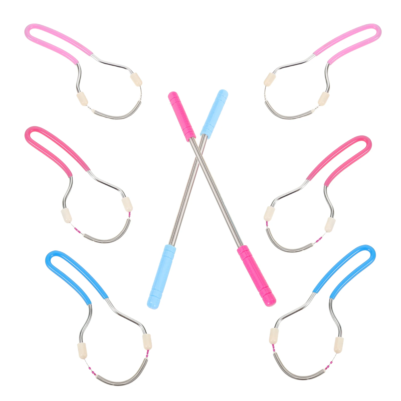 

8pcs Spring Facial Epilator For Women Durable Stainless Steel Face Remover Portable Manual Hair Removal Tool For Face Lips Chin