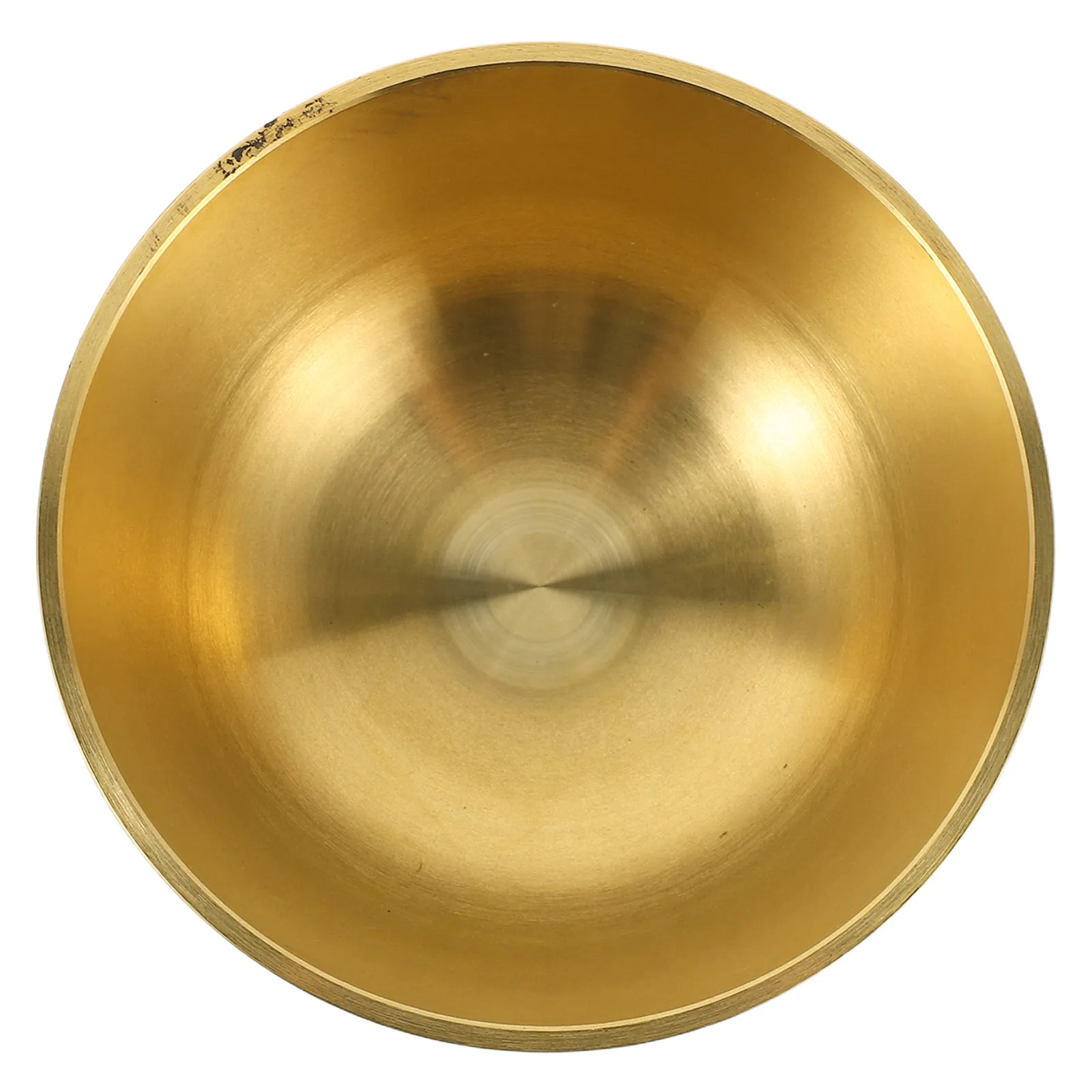 Gold Brass Round Offering Bowl Tibetan Holy Worship Tea Cup Meditation Altar Ritual Bowl 10Cm Singing Bowls