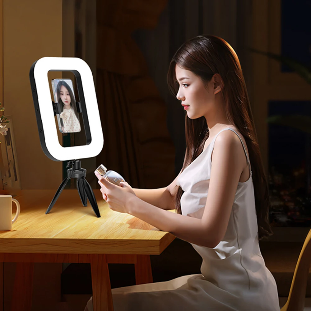 Live Fill Light Rechargeable 4000mAh Adjustable Brightness LED Lights Phone Camera Selifie Light Photo Graphy Portable LED Light