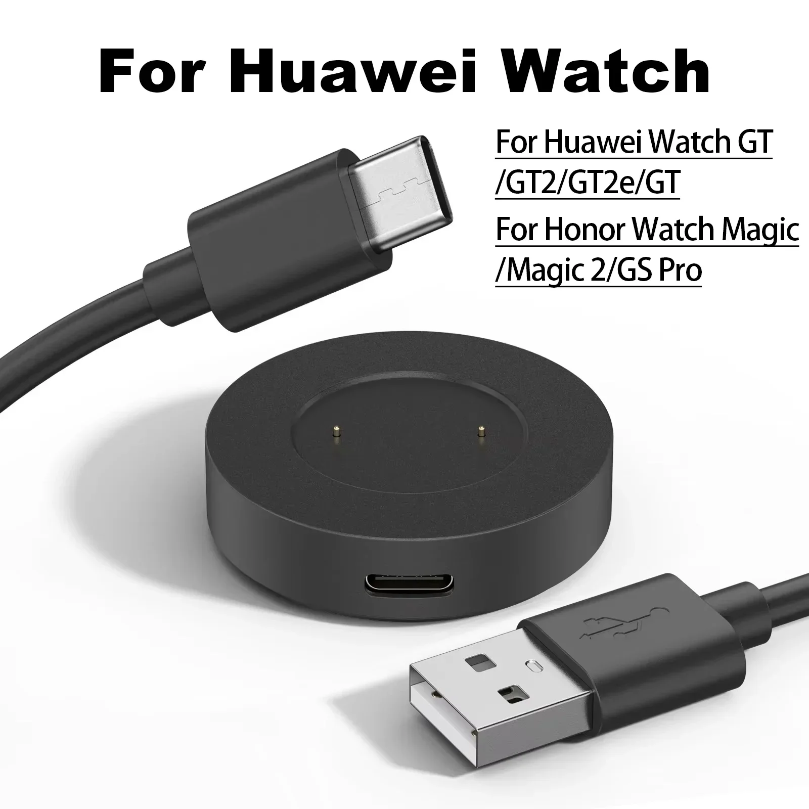 F25 Smart Watch Charger Dock For Huawei Watch GT2 GT GT2e Honor Watch Magic 2 Pro USB C Magnetic Wireless Fast Charging Cable Ba