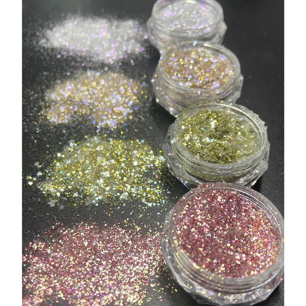 Cosmetic High Sparkle Pigment Gold Silver Pink Iridescent Powder Glitter Mixed For Eye Face Nail Makeup Tumbler Resin Crafts