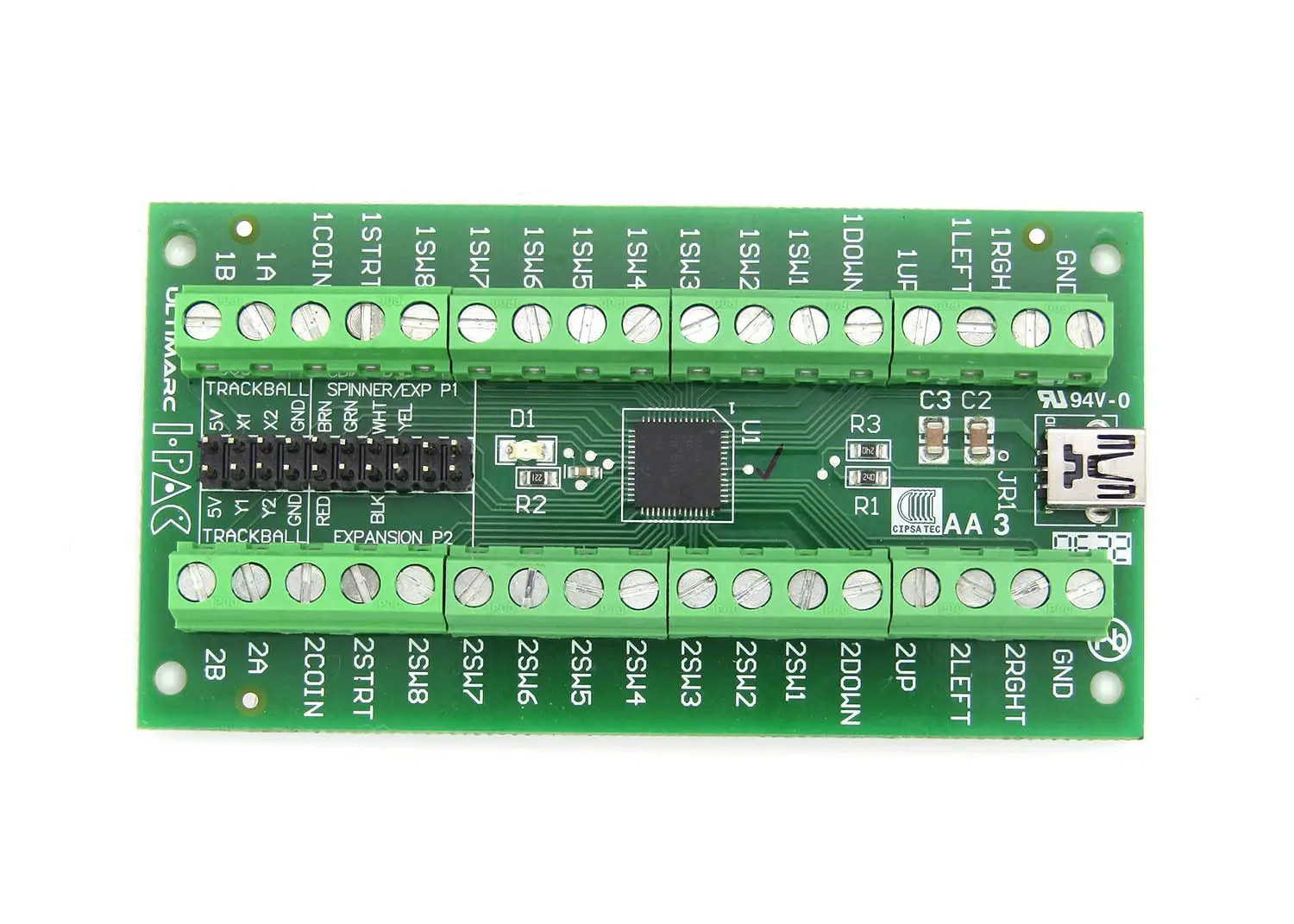 

2 Player Arcade Game Controller Interface for Joystick & Buttons