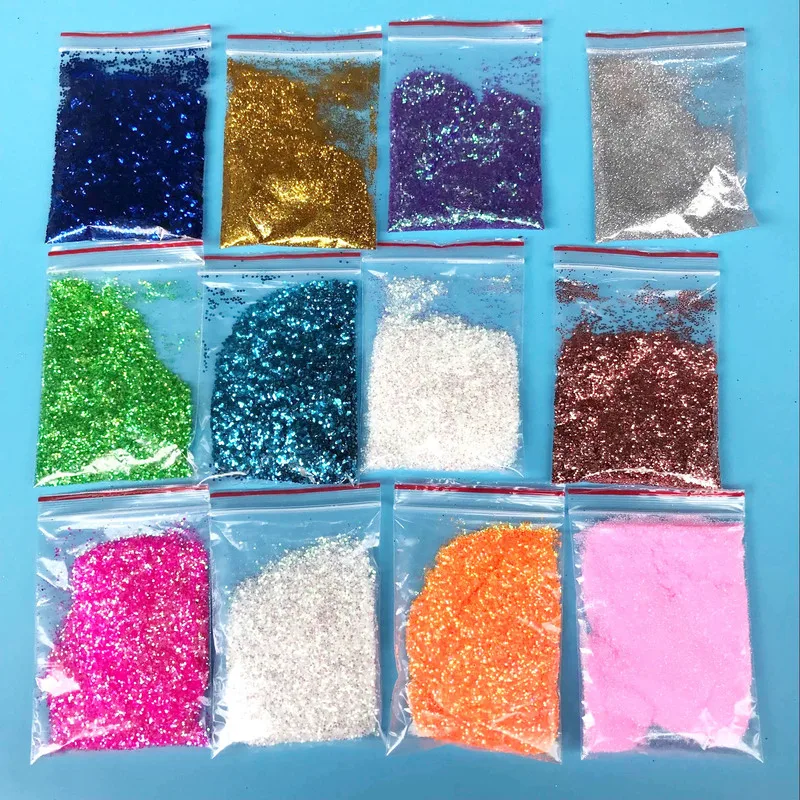 1pack 10g PET Glitter Powder Transparent Bubble Balloon Filler Round Sequins Golden Glitter Powder Home Decor Confetti for Balls