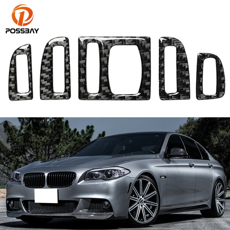 5 Pcs Car Carbon Fiber Center Air Conditioning Outlet Cover trim modanature interne per BMW F10 5 Series 2011-2017 accessori