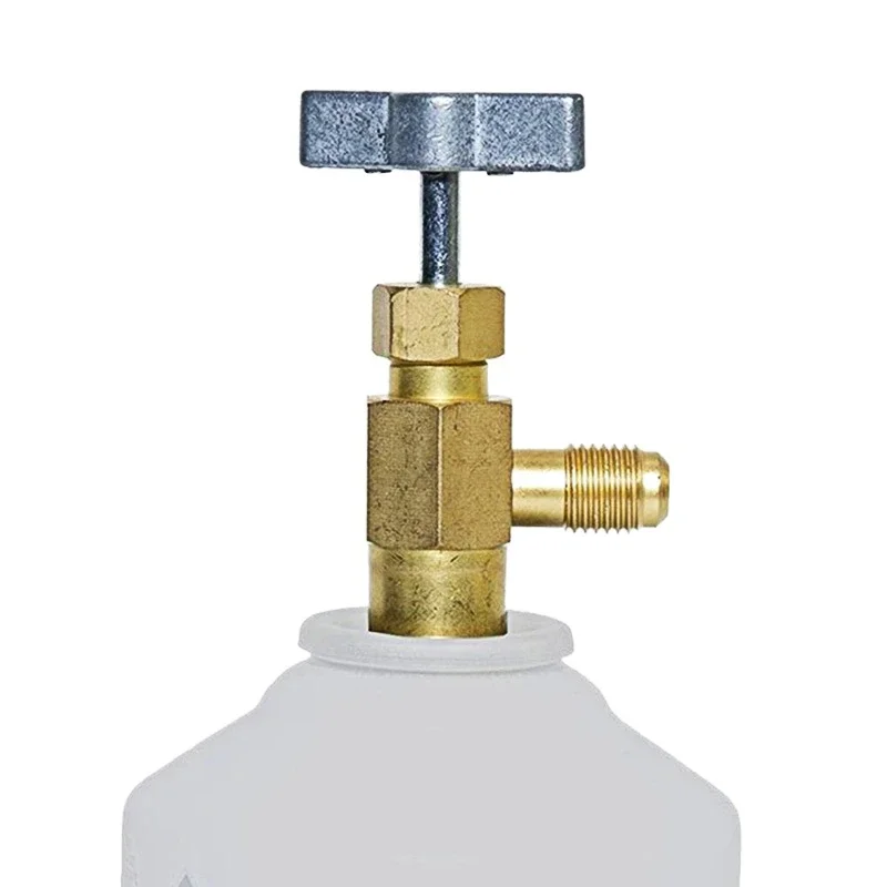 NEW 1/4 Thread Adapter R-134a Refrigerant Can Dispensing Bottle Tap Opener Valve 60*35mmCar Air Conditioner Auto Car Accessories