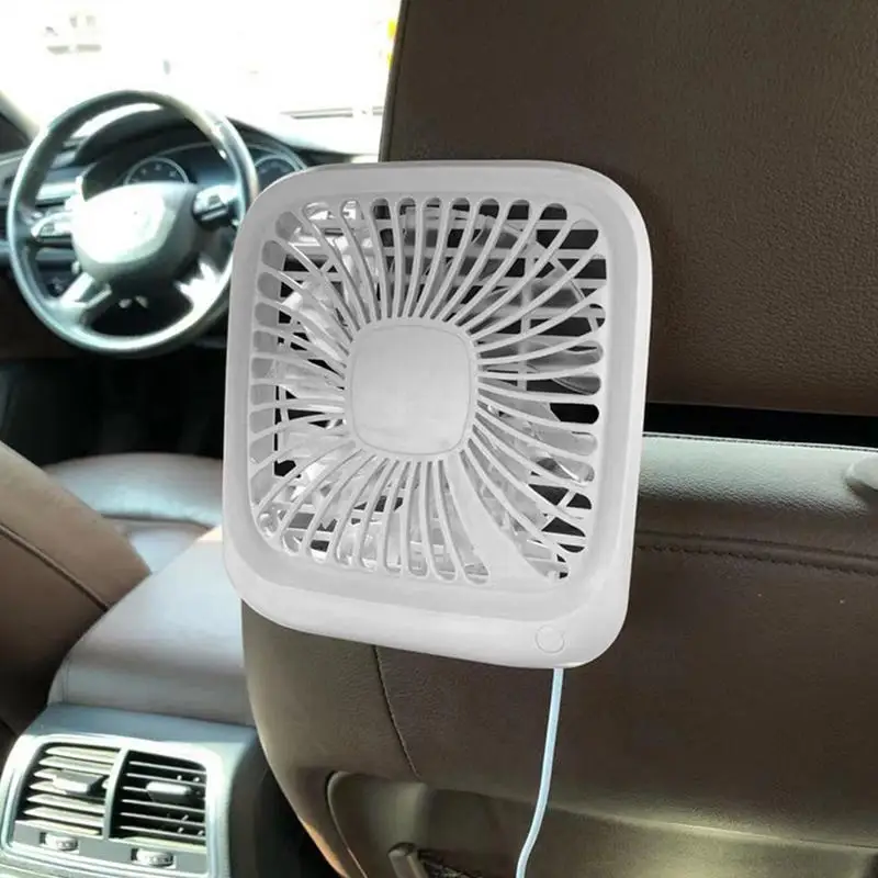 Car Seat Fan Desk Fan Mini USB Car Fan Portable Fan Cooling Air Fan Headrest Carseat Fan Personal Fan Backseat Car Fans With 3