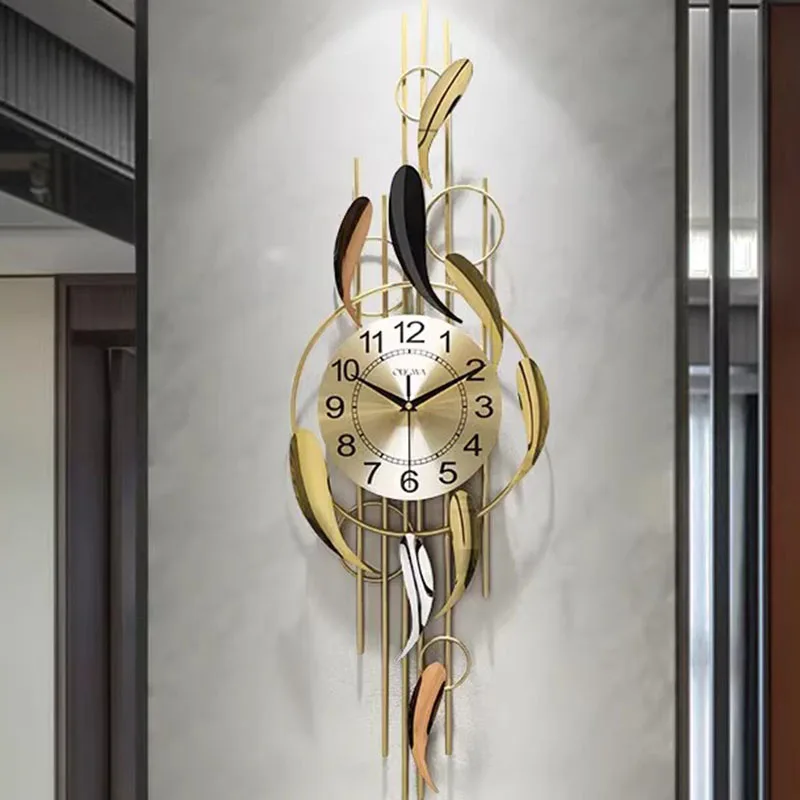 

European Quiet Wall Clock Luxury Large Vintage Design Bedroom Nordic Wall Clock Metal Big Size Reloj De Pared Room Decoration