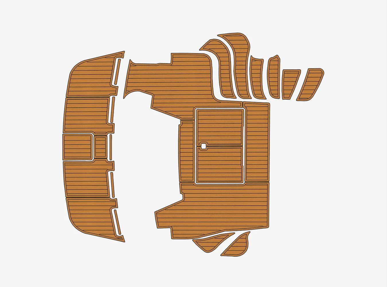 

1996-2003 Sea Ray 400 Sedan Bridge 1/4" 6mm EVA foam Non-Slip PVC Teak Decking marine Mat seadek aqua carpet Marine Floor