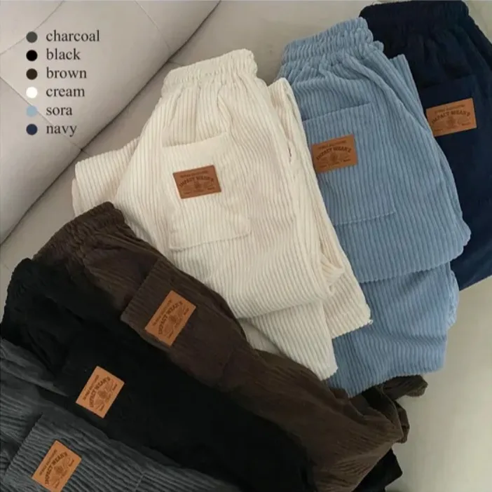 سراويل نسائية كاجوال عالية الخصر واسعة الساق فضفاضة تناسب مريحة ريترو Sle سروال قصير أنيق للسيدات #5