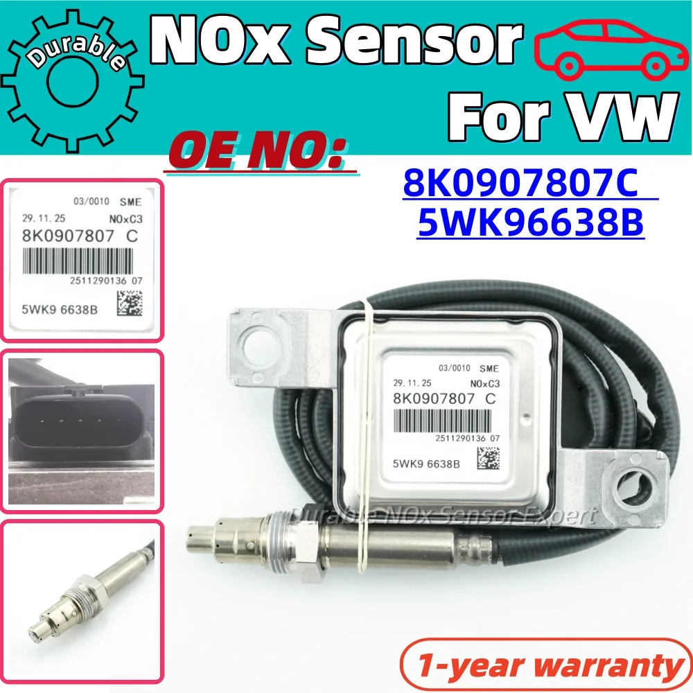 

NOx Sensor 8K0907807C 5WK96638B for Audi A4 B8 A5 Q5 2.0/3.0 TDI