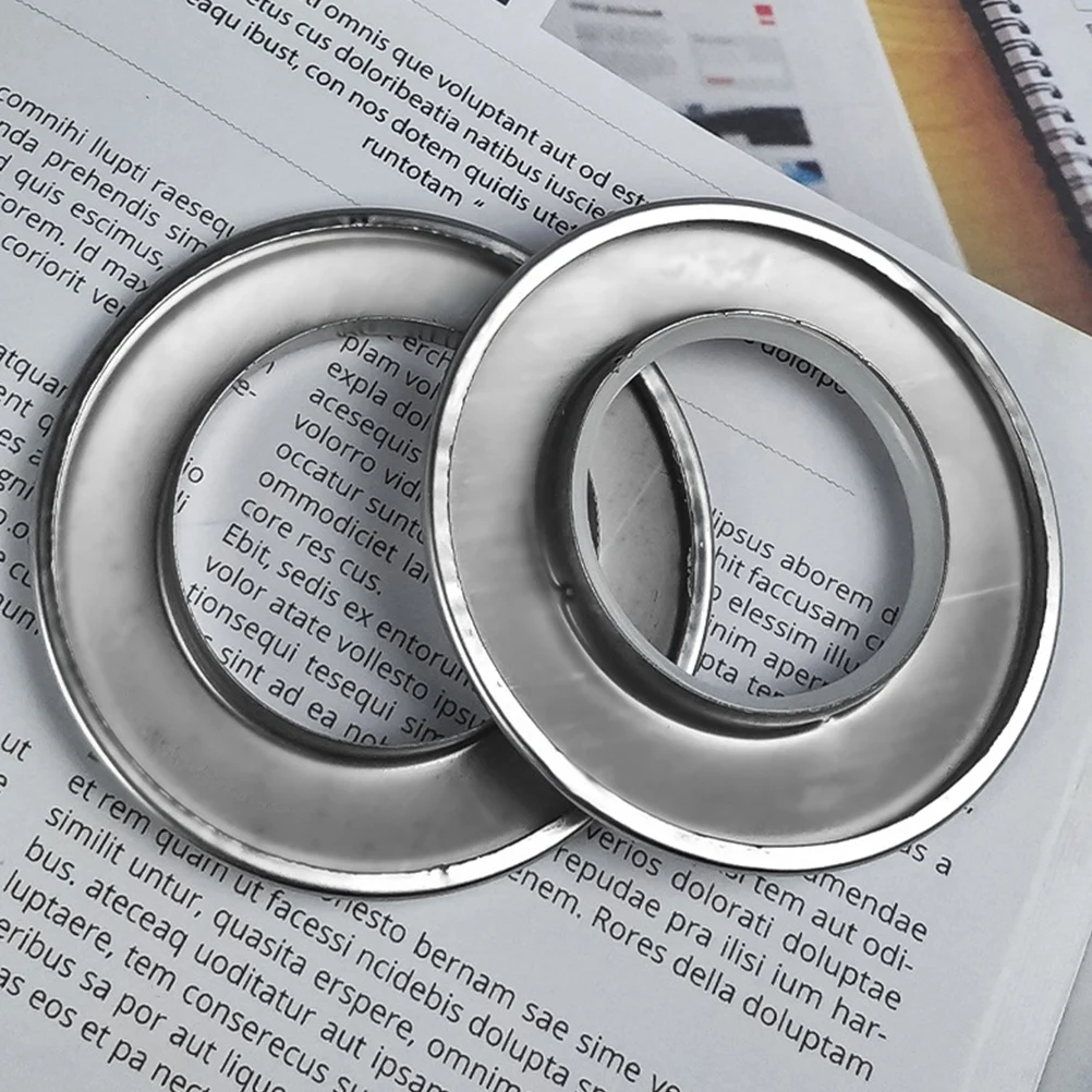 

4Pcs Stainless Steel Curtain Grommets Sturdy Metal Drapery Rings Reusable Round Grommets for Window Curtain Drapery Rings