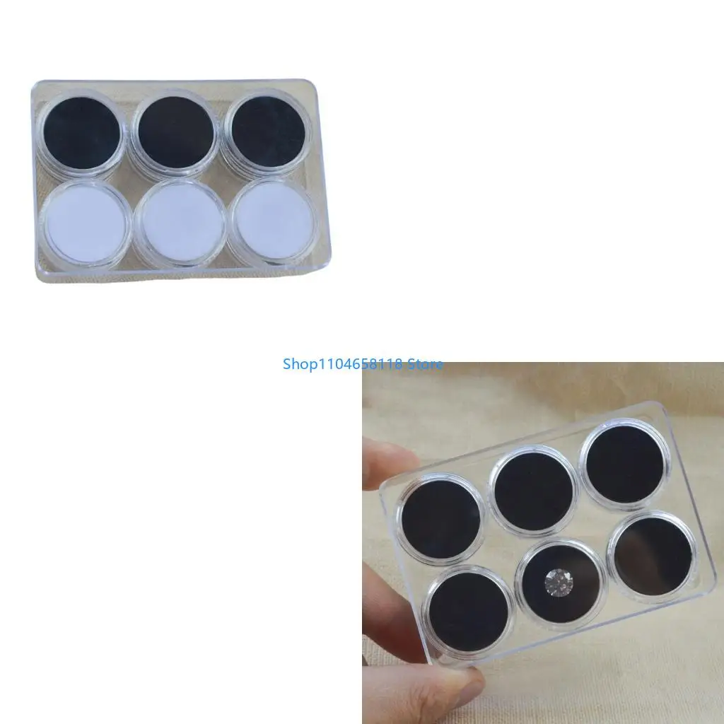 

6pcs Clear Lidered Organers Organiers Containers Device Calem