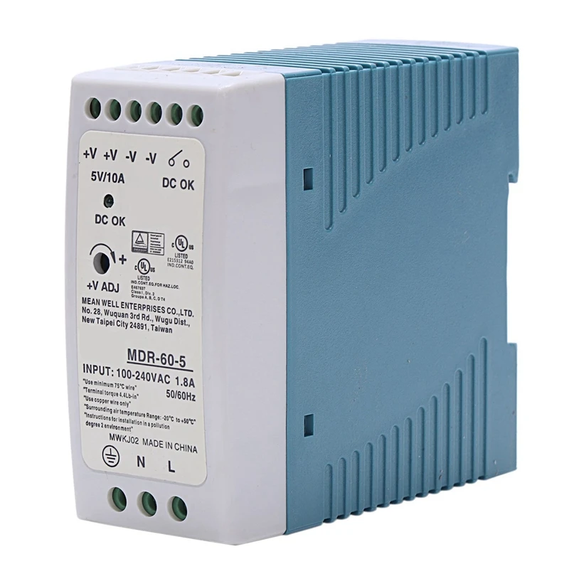 3X MDR-60 5V 60W Din Rail Power Supply Ac-Dc Driver Voltage Regulator Power Suply 110V 220V