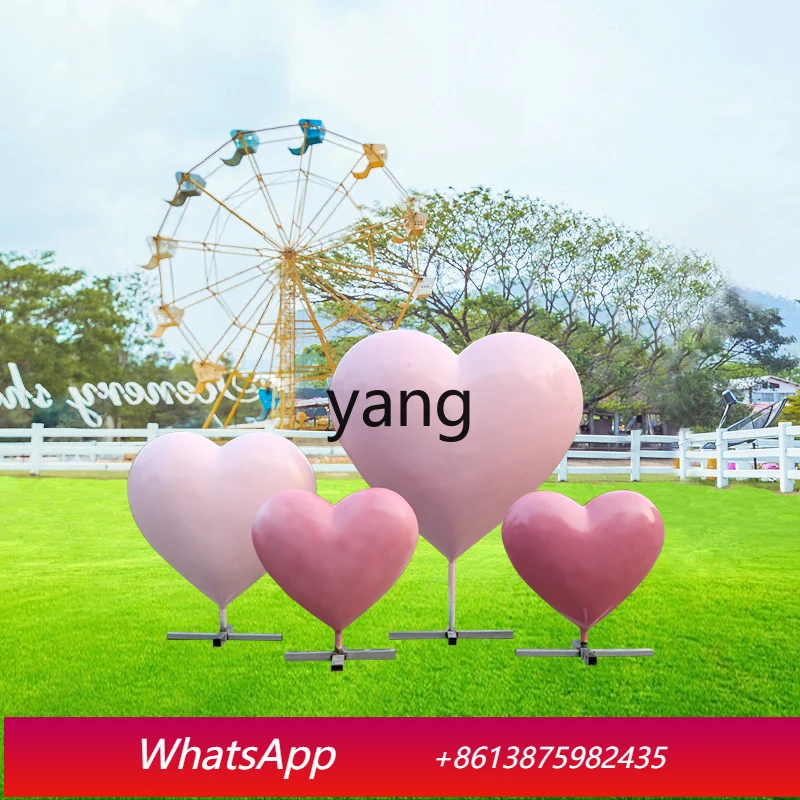 cx  Heart LOVE Frame Sculpture Park Scenic Decoration Outdoor Garden Landscape Large Ornament