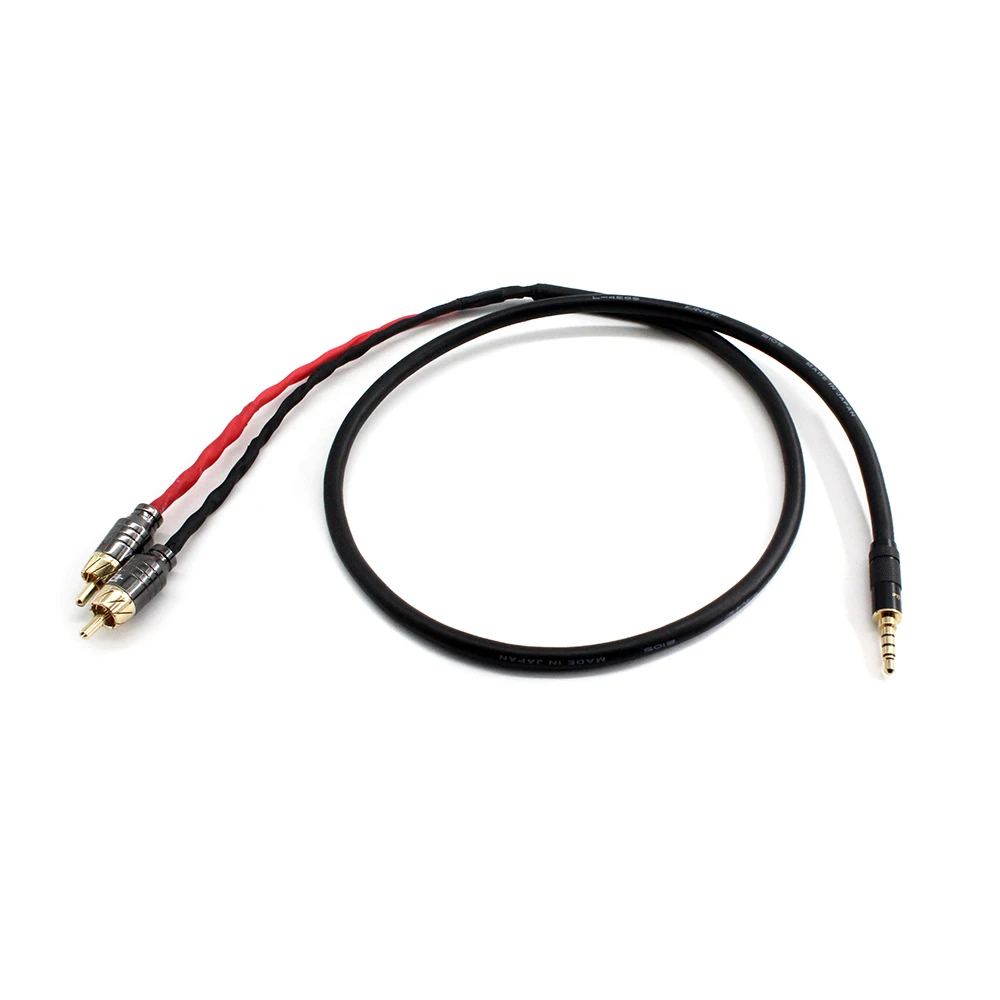 Canare L-4E6S Hifi Trrs Gebalanceerd 2.5Mm Tot 2 Rca Mannelijke Audio Kabel Voor Cayin N5 Iriver Ak240 Ak380 Ak120ii Amp Onkyo DP-X1