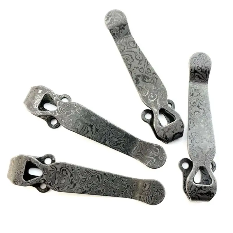 E8BD Pocket Carry Hardware Clip for 551 710 730 Folding Gear Replacement, Layered Steel Spring Clip with Machined Edges, Tapered