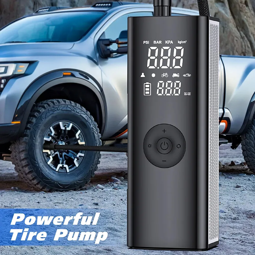 Car Air Compressor Electric Tyre Inflator Pump For CAR With LED Lamp Motorcycle Bicycle Tire Portable Inflatable Pump Air Pump