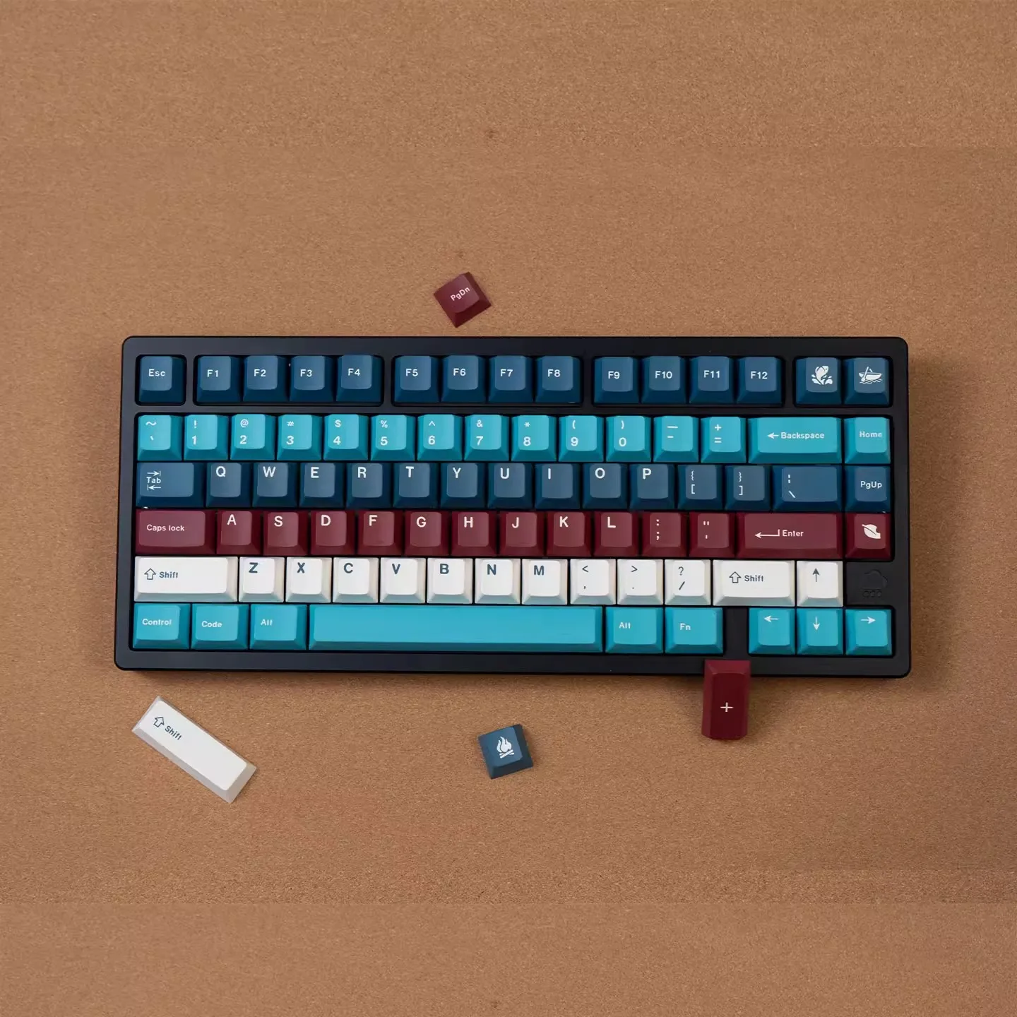 GMK 131 Color matching Keycaps PBT Dye Subbed Key Caps Cherry Profile Keycap With 2.25U 2.75U 3U 7U Spacebar ISO Enter