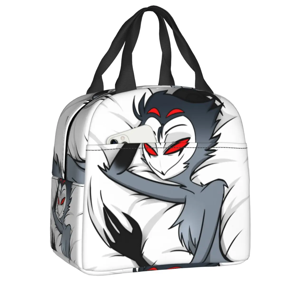 

Custom Helluva Black Comedy Web Movie Thermal Insulated Lunch Bag Women Stolas Buddy Portable Lunch Container Food Box