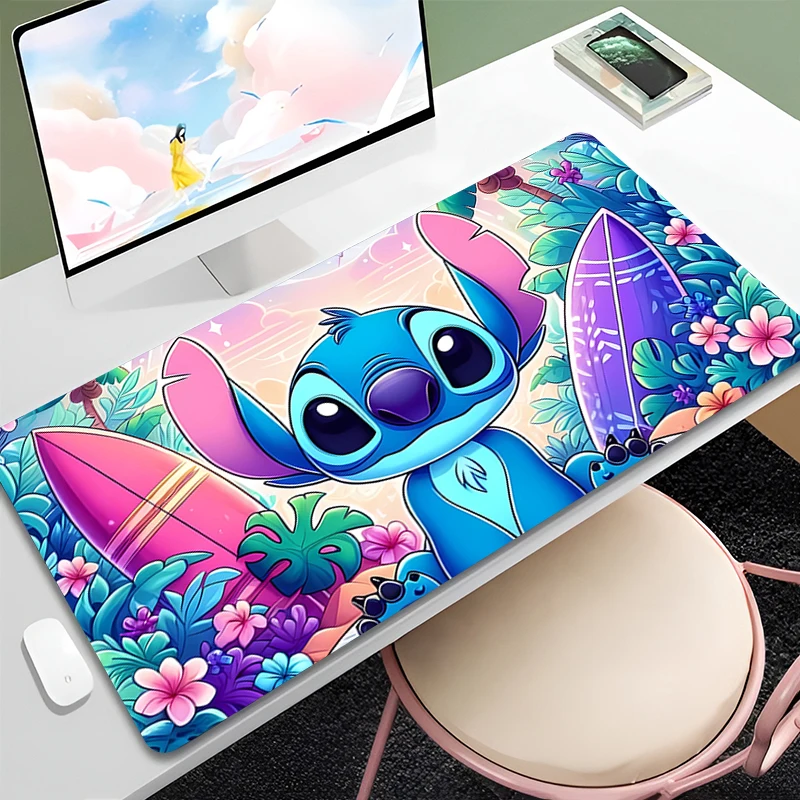 Stitch Cartoon Aesthetic Small Mouse Pad Gamer Computer Desk Mat Kawaii Gaming Accessories Varmilo Keyboard Carpet LOL Mousepad