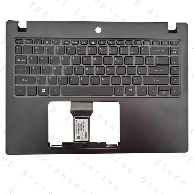

Подставка для рук D Palmrest US с клавиатурой и подсветкой, черная, для Acer TravelMate X3410 TMX410