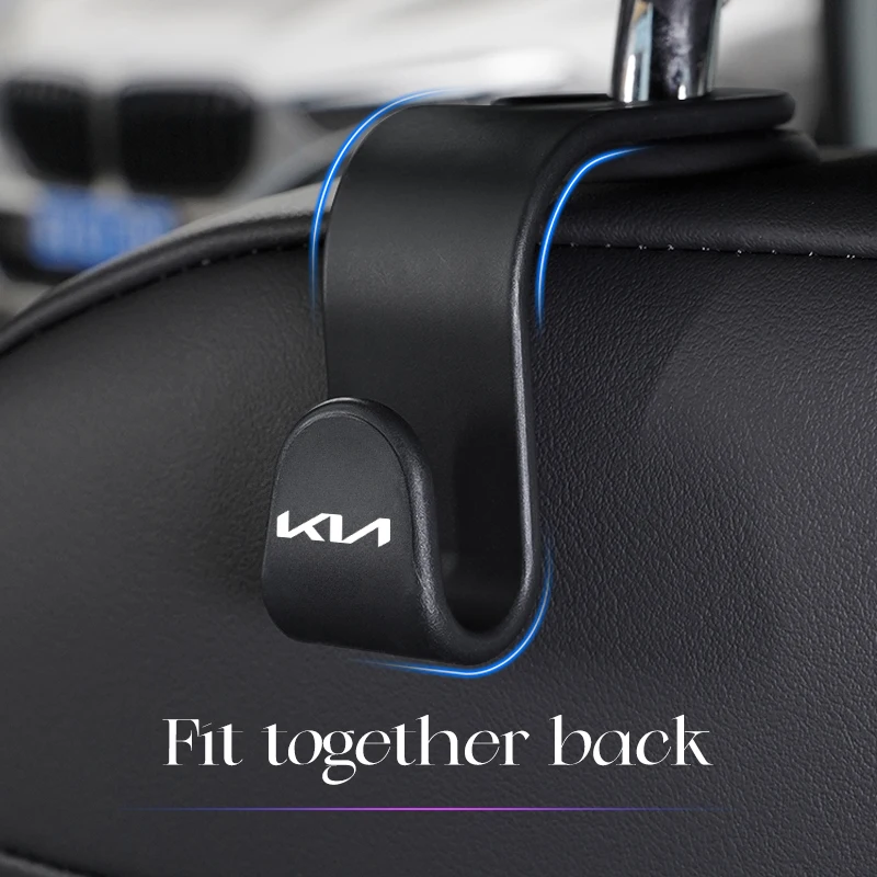 Gancho para encosto de cabeça de assento de carro, para kia k3 k5 k8 k9 rio sportage picanto optima soul ceed stonic, cabide traseiro, organizador de guarda-chuva