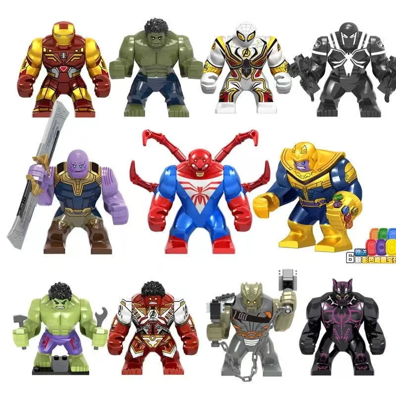 Marvel Avengers action character Lizard Spider Man 7cm anime superhero series building block boy toy Venom City gift toy