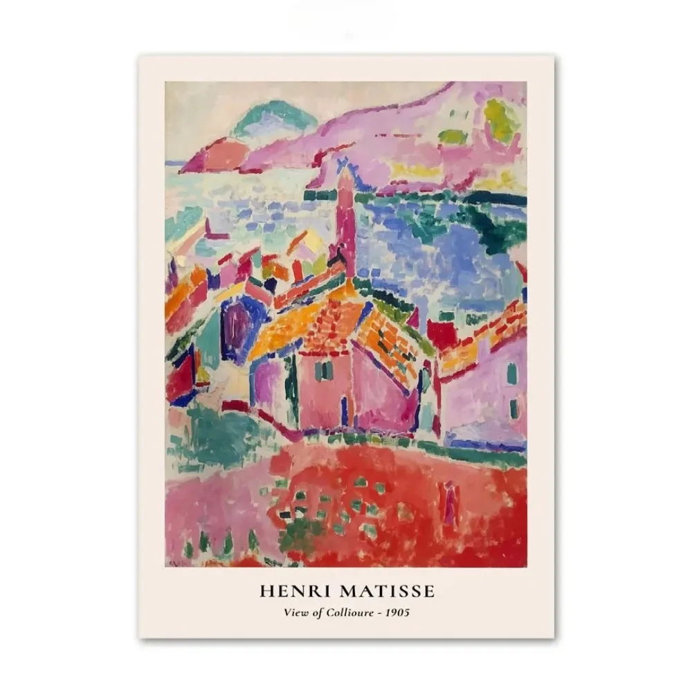 1 قطعة فرملس الرجعية مجردة ماتيس معرض منتصف القرن المشهد المشارك طباعة جدار الفن قماش غرفة المعيشة ديكور المنزل