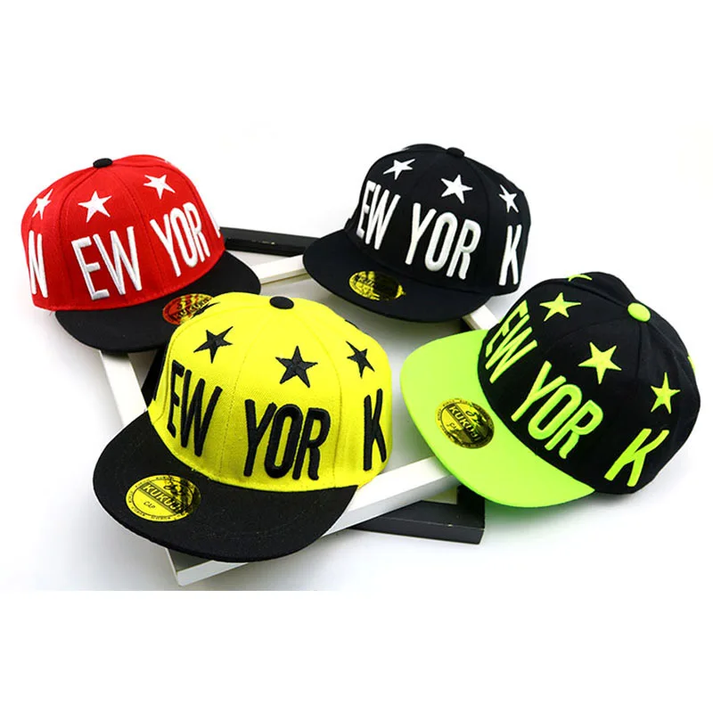 Doitbest Child Baseball Cap For Boys Girls Summer NEW YORK five-star embroidery Kids Sun Hats Autumn Caps Snapback Hat gorras