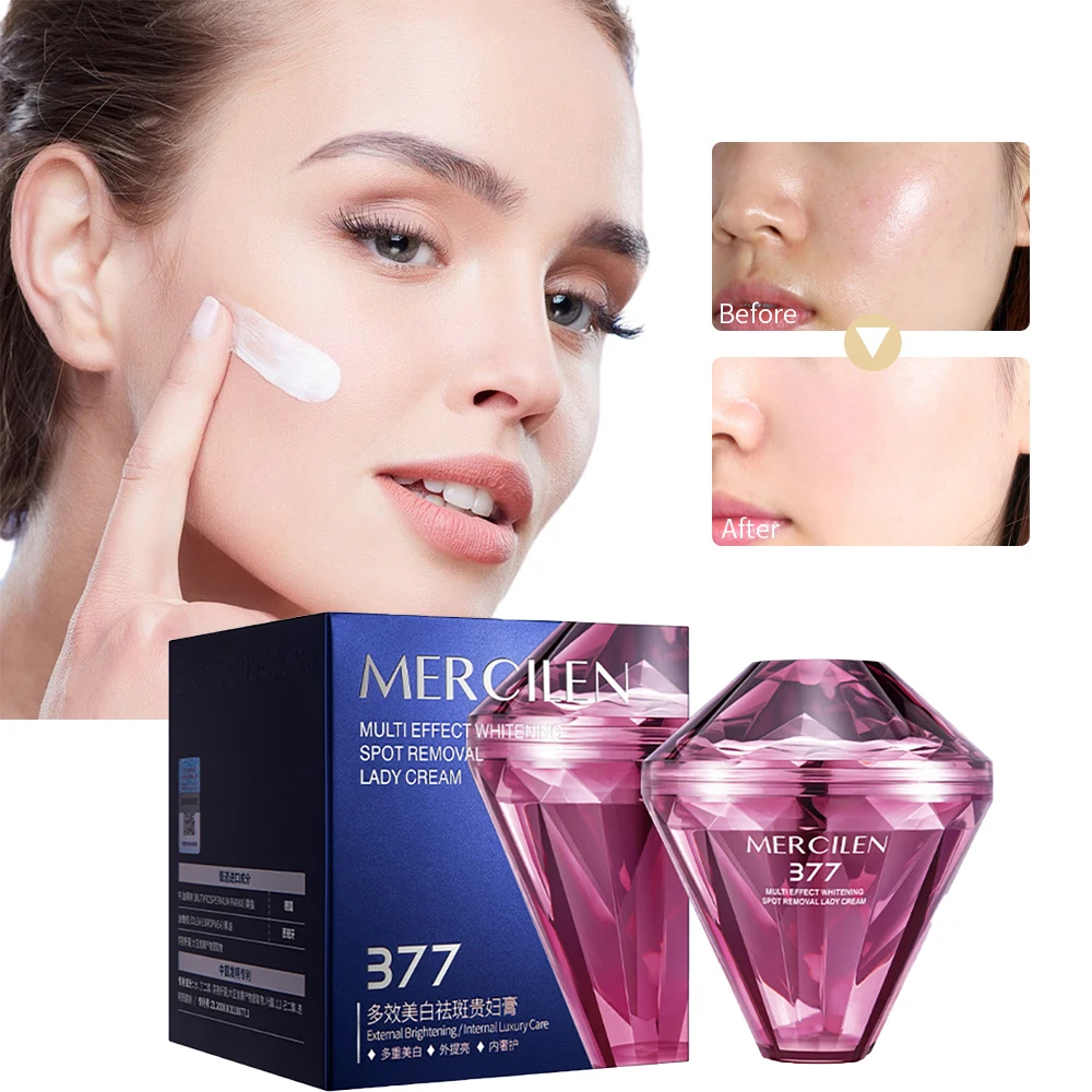 377 Purple Diamond Multi Effect Whitening Lady Cream Brighten Repair Face Cream Moisturizing Reduce Fine Line Face Care Skincare