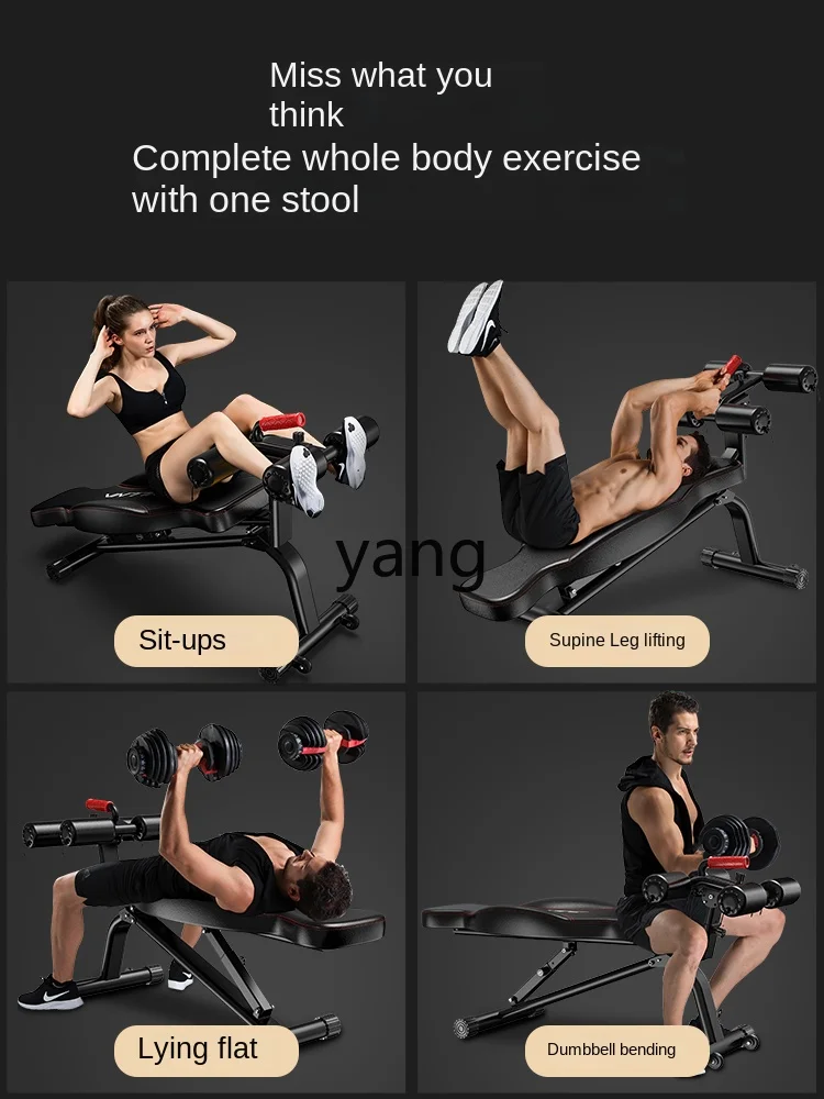 Yjq Dumbbell Sit-up Aid Fitness Equipment Home Men's Multi-Function Chair Bench Board