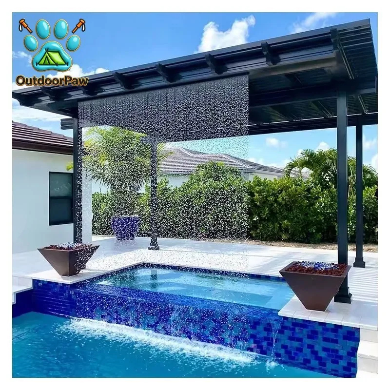 304 stainless steel water curtain waterfall rain curtain outdoor landscape fountain water curtain wall water screen