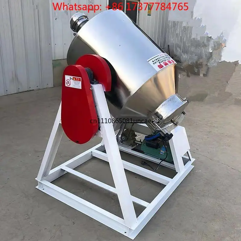 High Capacity Double Cone Drum Mixer Stainless Steel Dry Powder Food Pellet Mixer for Industrial Use