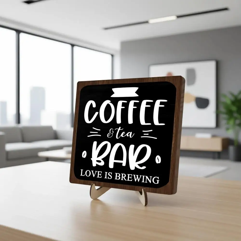 

Деревянная табличка для кофейной зоны в деревенском стиле, 5,9 кв. фута, идеально подходит для домашних полок или стола в кафе.