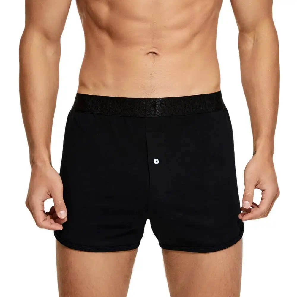 SEOBEAN-Short de Nuit en Coton pour Homme, Pyjama Confortable et Respirant, Boxer Doux, Bas de Sommeil