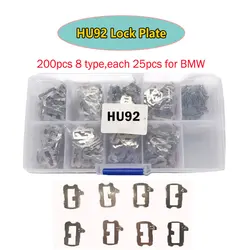 200Pcs/lot HU92 Lock Plate Car Key Lock Reed Plate lock wafer for BMW Car Lock Repair Car Accessories 8 Types Each 25pcs