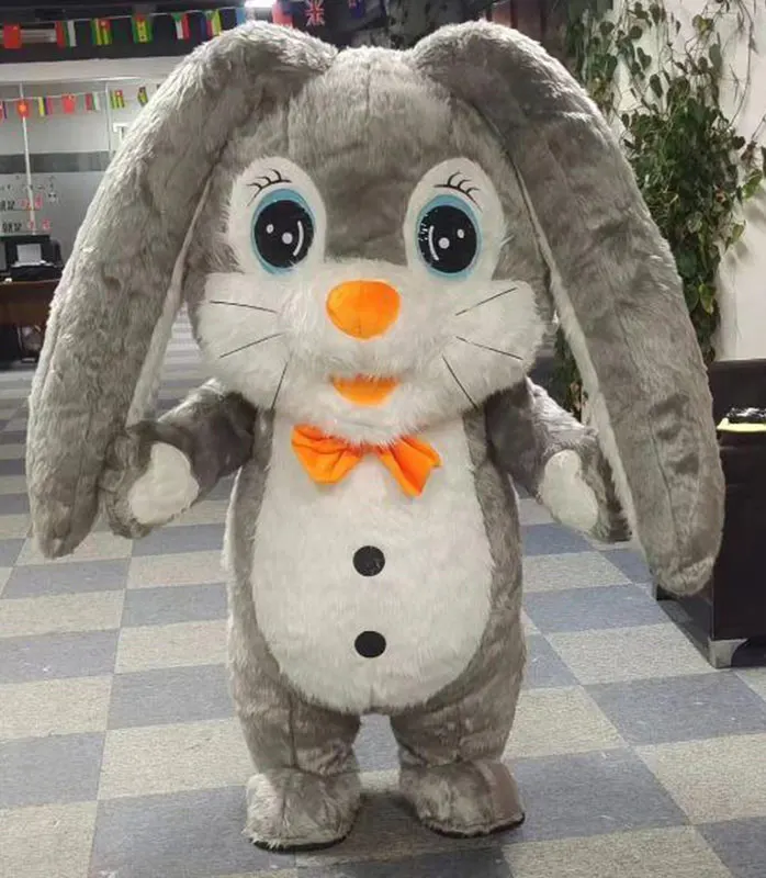 MINISO أفخم نفخ أرنب زي التميمة أرنب عيد الفصح تفجير وتتسابق للبالغين هالوين كرنفال فستان حفلة تنكرية