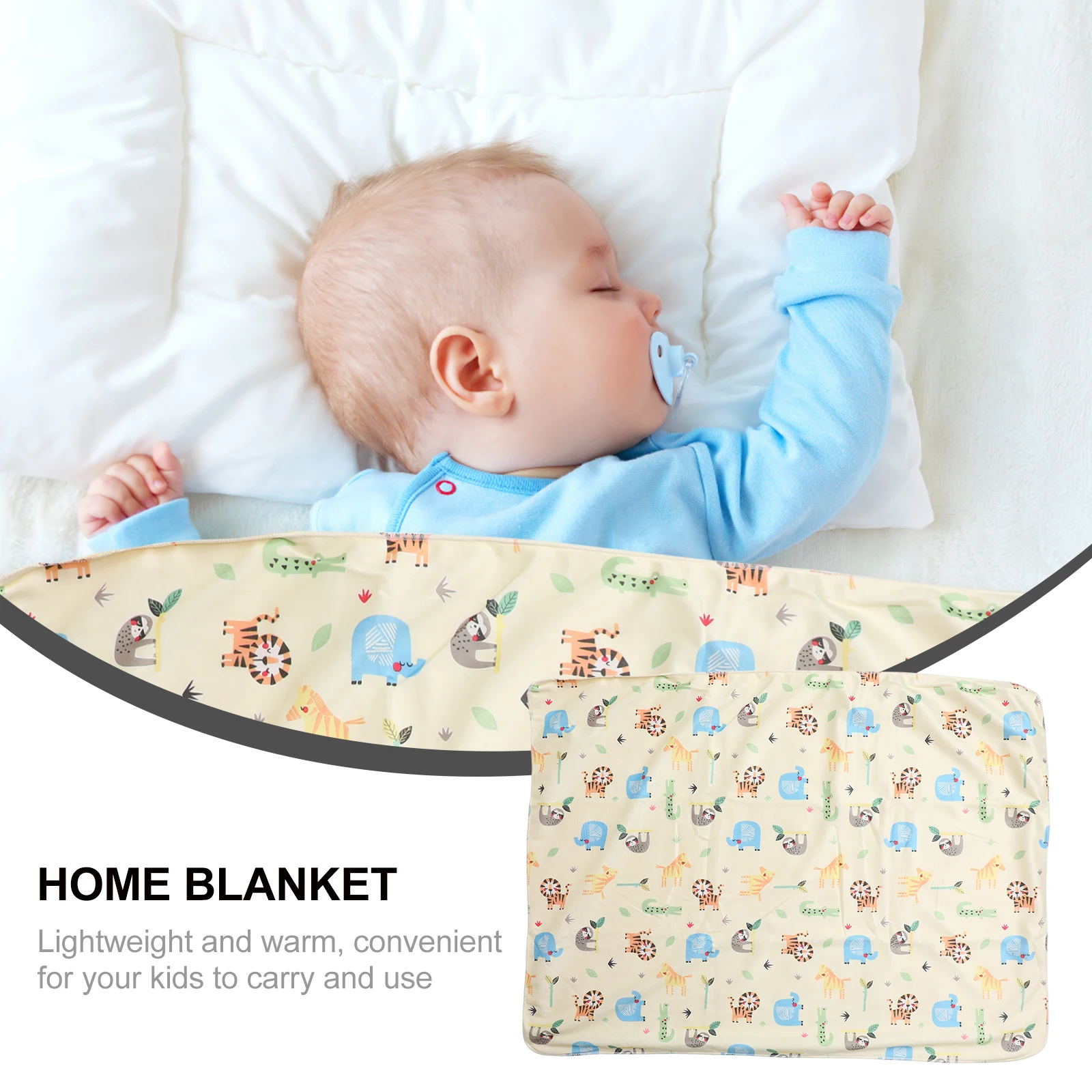 

1pc Cartoon Printed Coral Fleece Blanket Lightweight Warm Kids Nursery Home Travel Baby Bedding Soft Cozy Winter Use