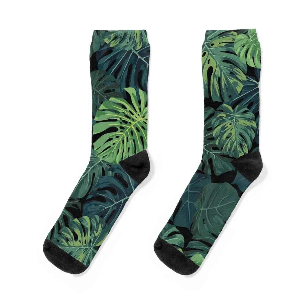 

Monstera leaves Socks sports and leisure FASHION kids Boy Socks Women's