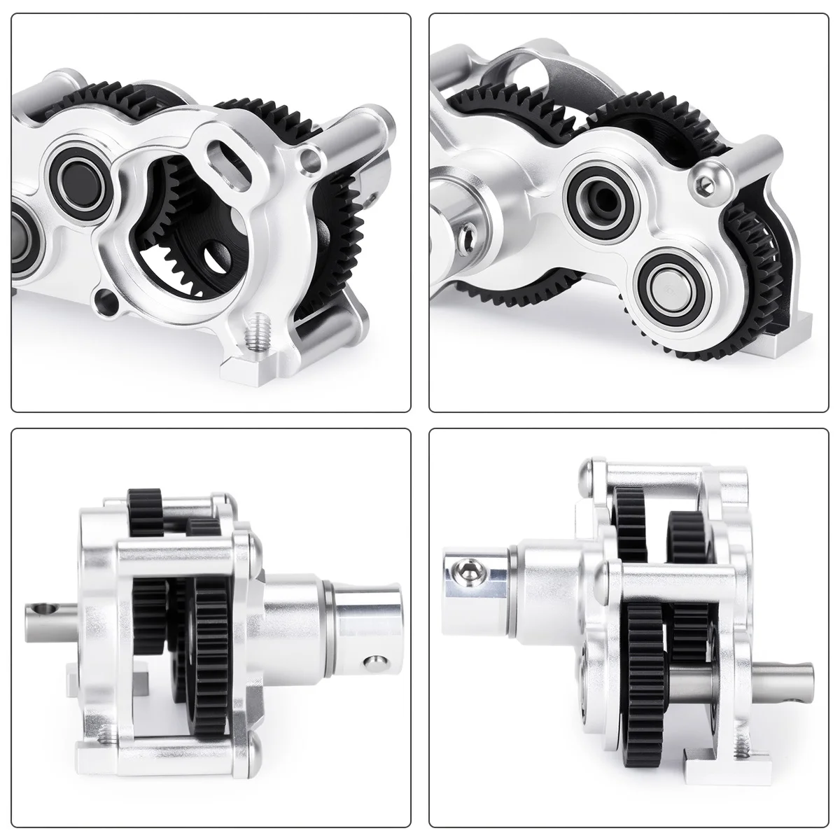 Aluminum OD-4 Transmission Gearbox With Slipper Pad for 1/10 LCG Chassis Cheater Rigs Capra Stock Axle Upgrade Parts view 4