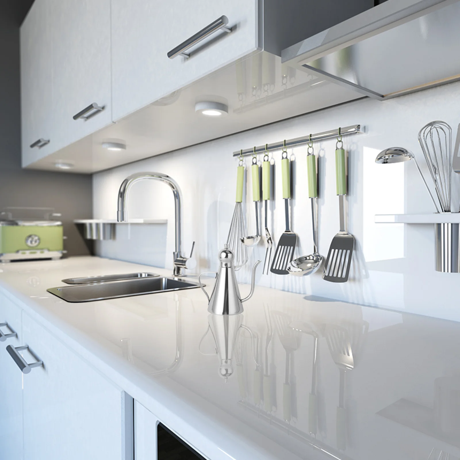 

Stainless Steel Oil Dispenser 304 0.5L Leakproof Vinegar Bottle Drip Free Sauce Container For Kitchen Restaurant Cooking Oil