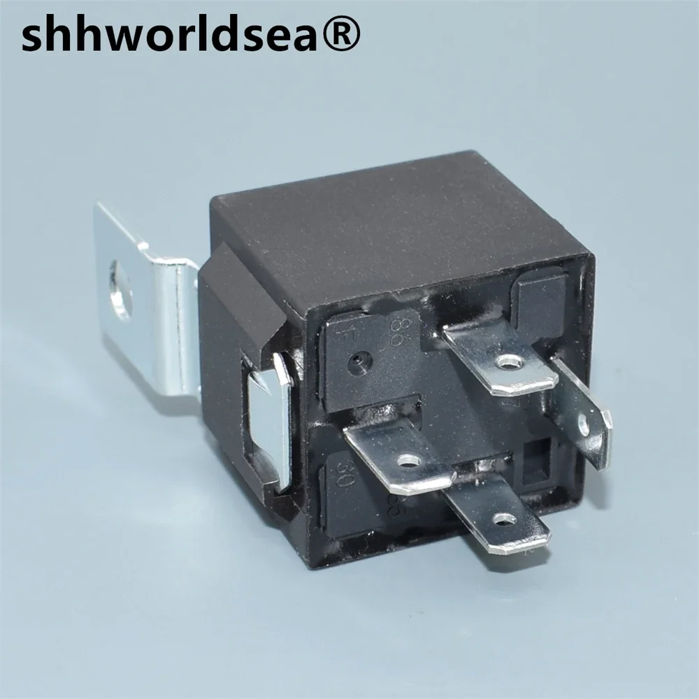 shhworldsea Car Relay 24V 40A 4Pin Automotive Relay with Black Red Copper Terminal Auto Relay with Wire Relais Socket