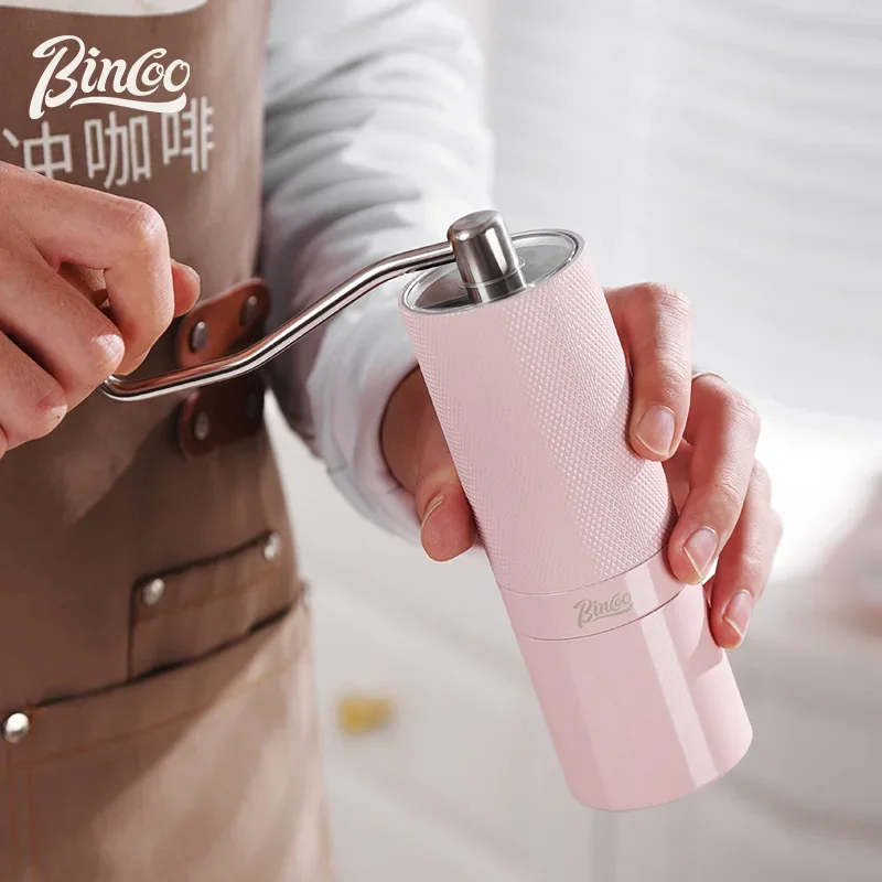 

Bincoo Manual Coffee Grinder Capacity 25g-28g Hand Adjustable Portable Mill 420 Steel 7 Stars Burr Coffee Grinder Barista Tools
