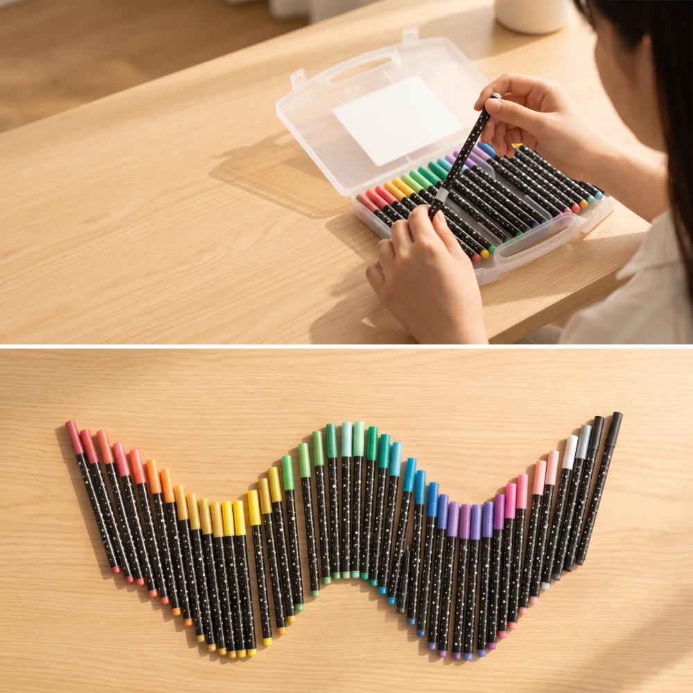 12-80 kleuren glittermarkerset - Copic Marker Sketch recensie en prijs
