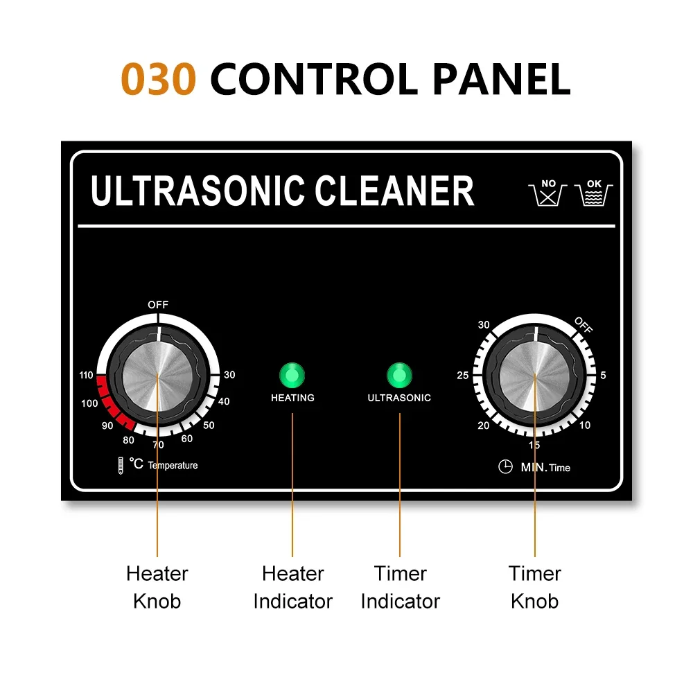 Ultrasonic Cleaner Bath 4.5L 300*150*100mm Washing Machine Ultrasound Home Appliance With 30 minute Timer and Heater