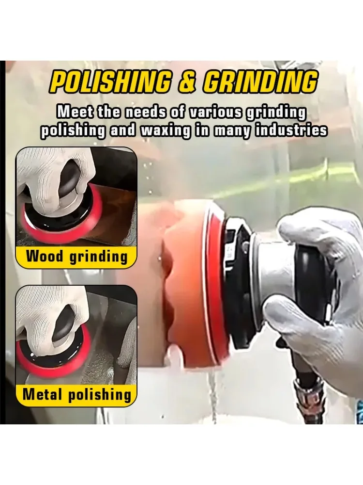 5/6 Inch Pneumatic Sander Eccentric Air Grinder Polisher Polishing Grinding Tool for Furniture,Metal,Wood,Car Detailing Waxing