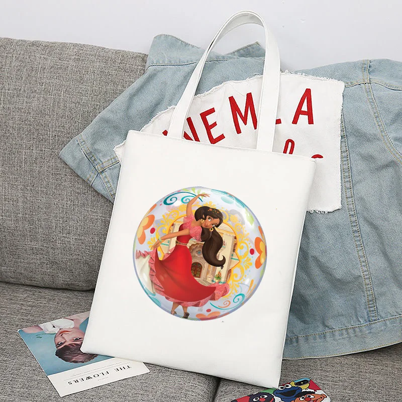 Elena of Avalor Princess Shopping Bag Handbag Foldable Reusable Cloth Shopper Harajuku Bag Student Canvas Tote Bag