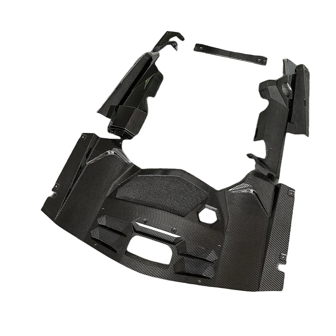 Dry Carbon Fiber Rear Engine Interior With Engine Cover Engine Bay Kits Firewall Panel For Lamborghini Aventador LP700