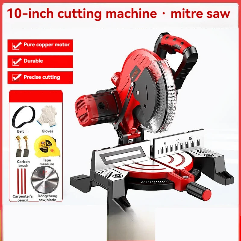 

45 Degree 10 Inch Aluminum Profile Cutting Machine Miter Saw High Precision Wood Multi-function Miter Saw