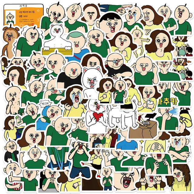 73szt Cute Cartoon Bang Bang Tang Tang Naklejki dla dzieci Zabawne wodoodporne naklejki DIY Telefon Laptop Papeteria Kawaii Naklejki Zabawki